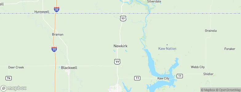 Newkirk, United States Map