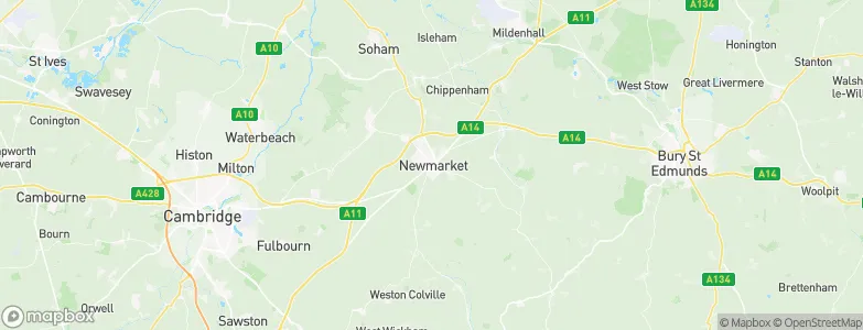 Newmarket, United Kingdom Map