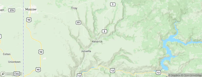 Nez Perce County, United States Map