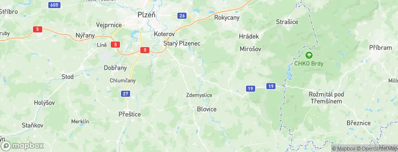 Nezvěstice, Czechia Map