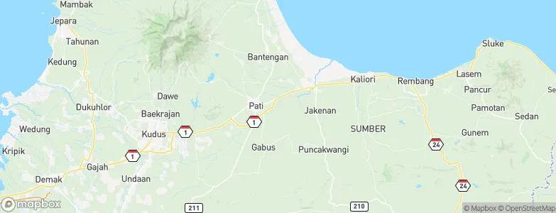Ngangguk, Indonesia Map