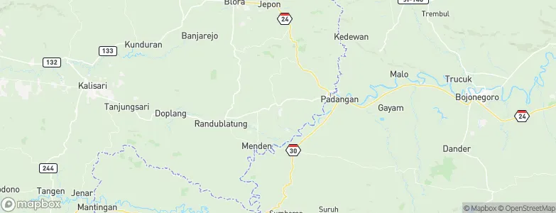 Ngraho, Indonesia Map