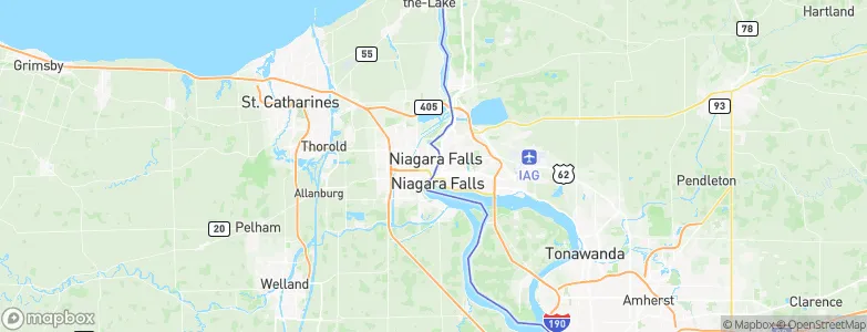 Niagara Falls, Canada Map