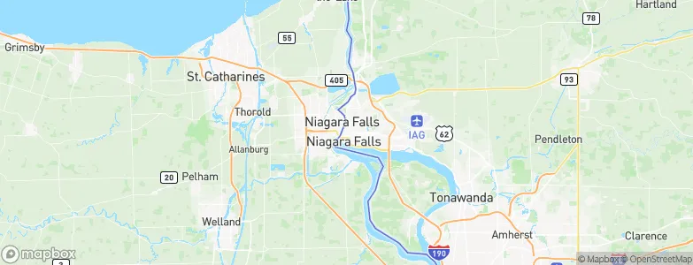Niagara Falls, United States Map