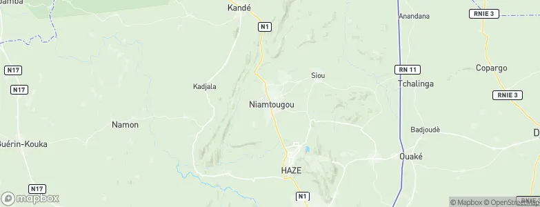 Niamtougou, Togo Map