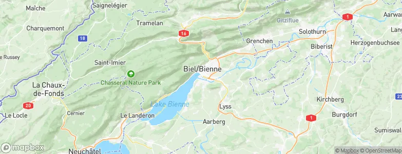 Nidau, Switzerland Map