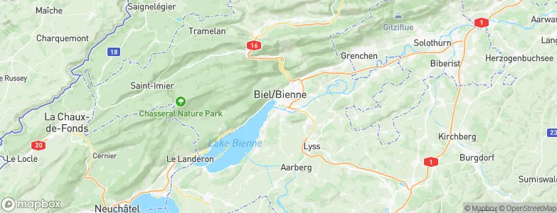 Nidau, Switzerland Map