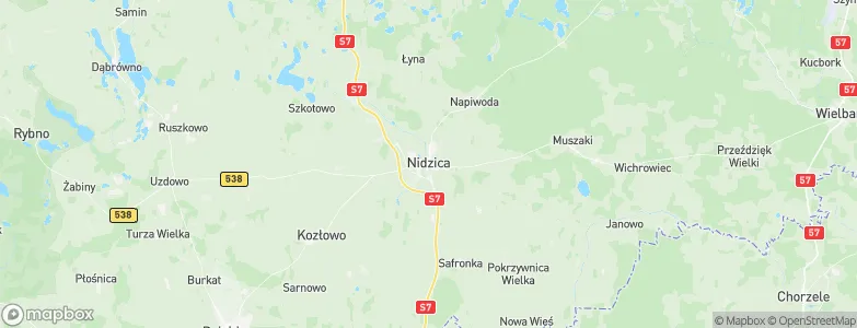 Nidzica, Poland Map