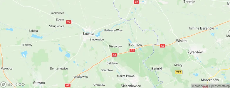 Nieborów, Poland Map