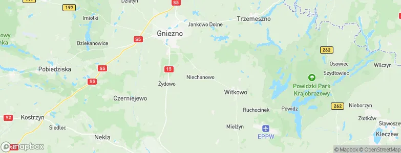 Niechanowo, Poland Map