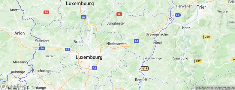 Niederanven, Luxembourg Map