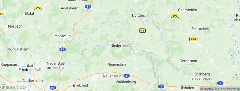 Niedernhall, Germany Map