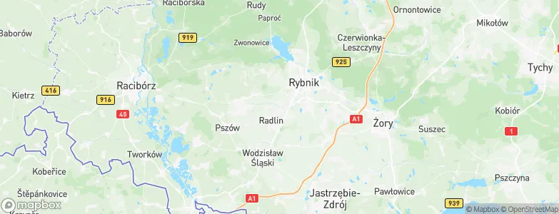 Niedobczyce, Poland Map