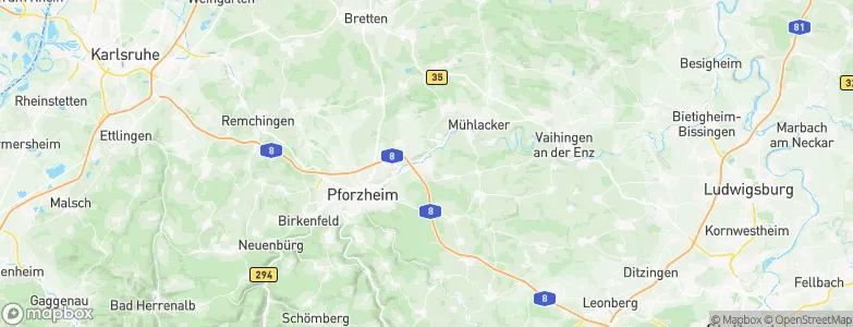 Niefern-Öschelbronn, Germany Map