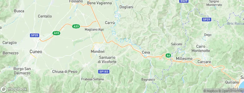 Niella Tanaro, Italy Map