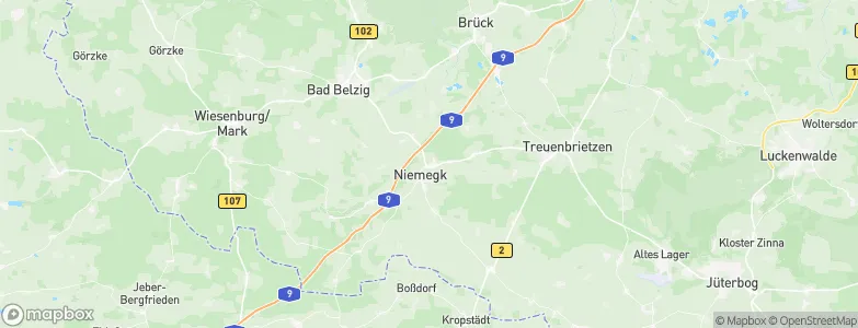 Niemegk, Germany Map