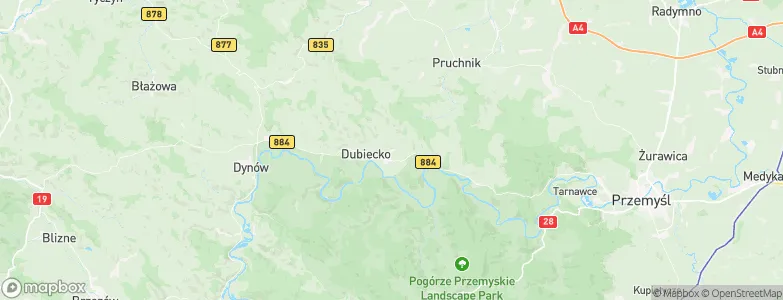 Nienadowa, Poland Map