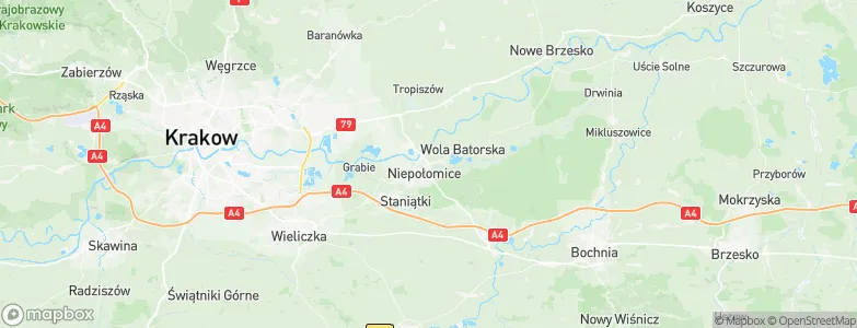 Niepołomice, Poland Map