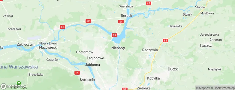 Nieporęt, Poland Map