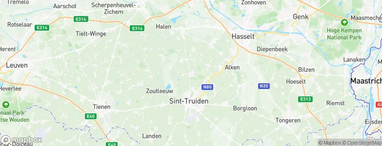Nieuwerkerken, Belgium Map