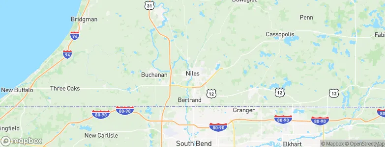 Niles, United States Map