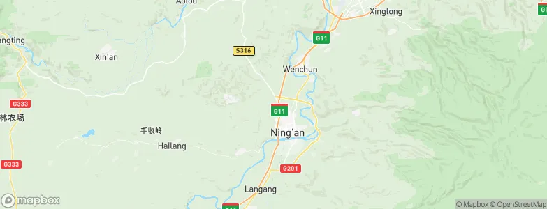 Ning’an, China Map