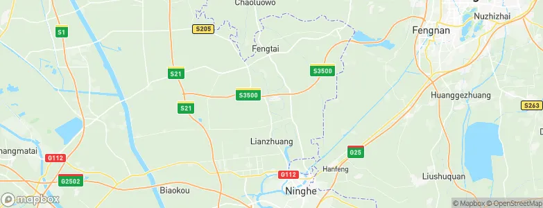 Ninghe, China Map
