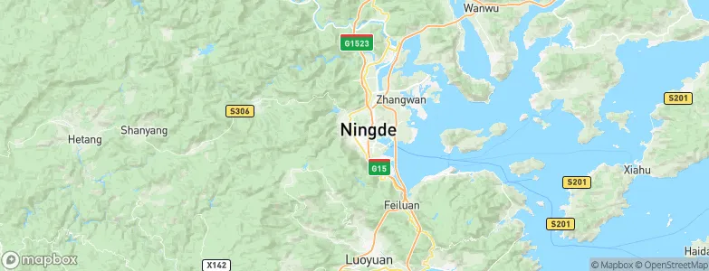 Ningteh, China Map
