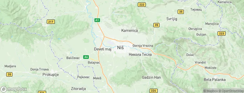 Niš, Serbia Map
