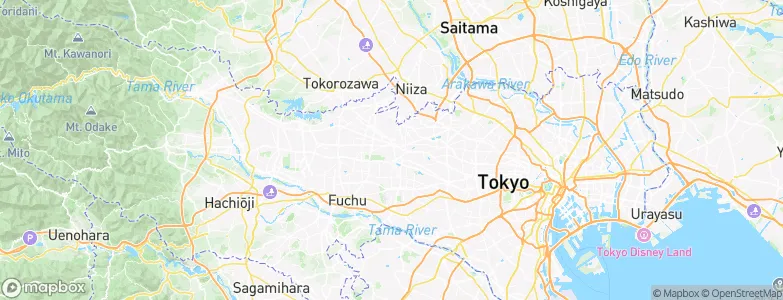 Nishi-Tokyo-shi, Japan Map