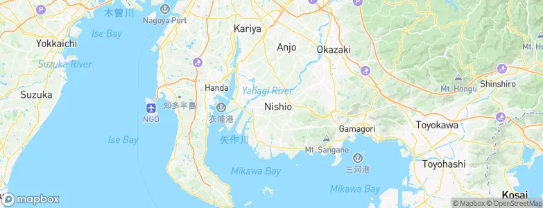 Nishio, Japan Map
