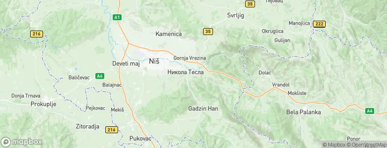 Niška Banja, Serbia Map