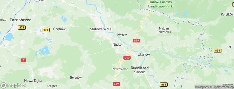 Nisko, Poland Map