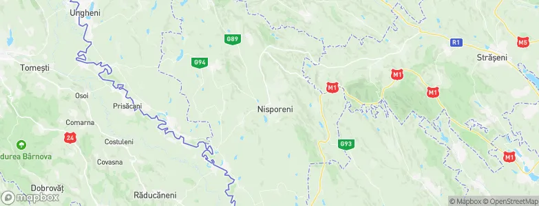 Nisporeni District, Moldova Map