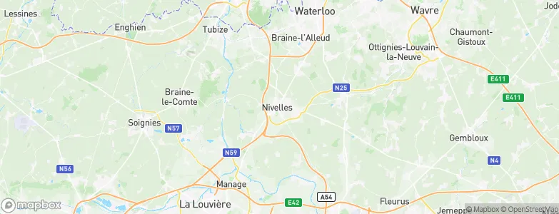 Nivelles, Belgium Map