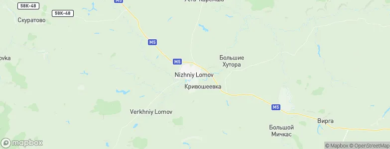 Nizhniy Lomov, Russia Map