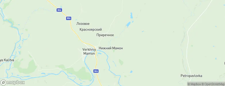 Nizhniy Mamon, Russia Map