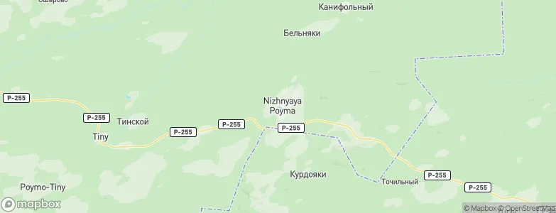 Nizhnyaya Poyma, Russia Map