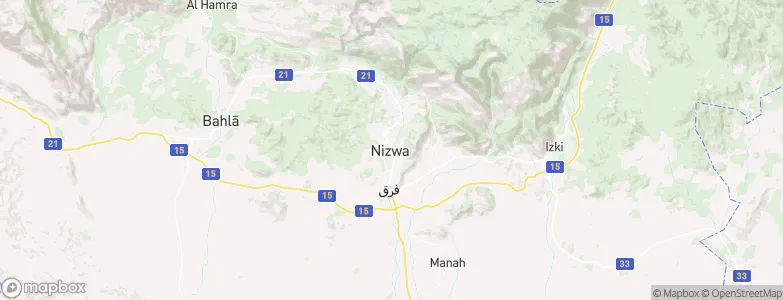 Nizwá, Oman Map