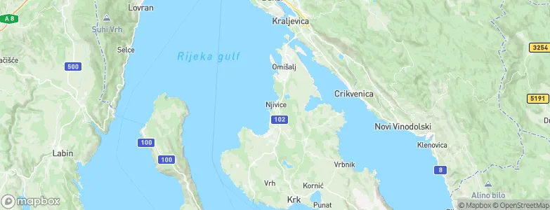 Njivice, Croatia Map