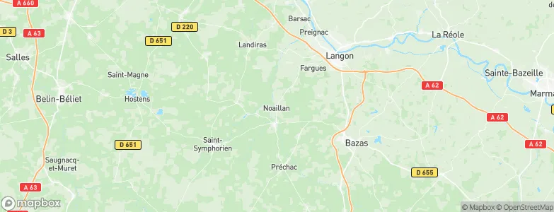 Noaillan, France Map