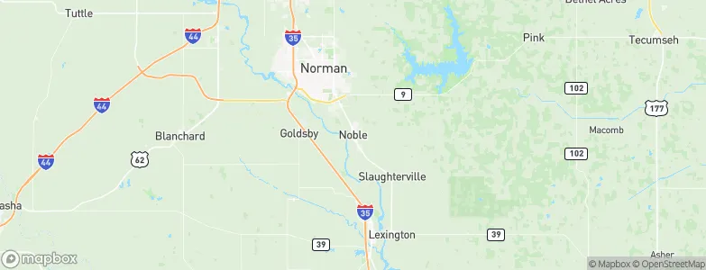 Noble, United States Map