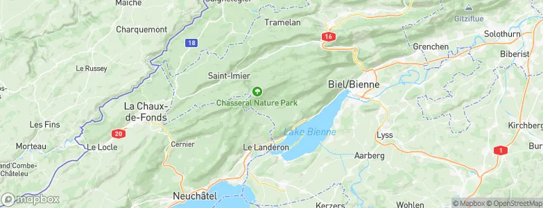 Nods, Switzerland Map