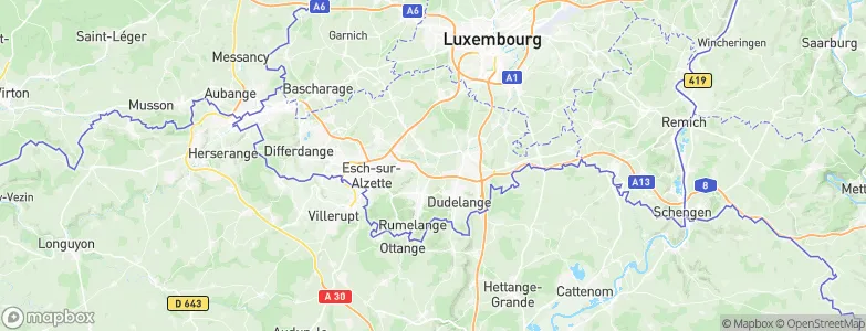 Noertzange, Luxembourg Map