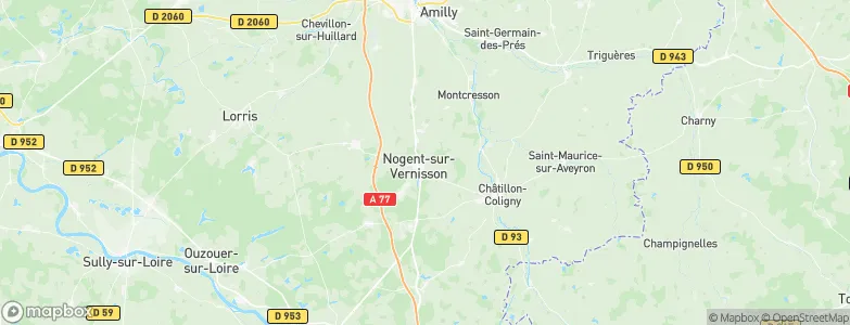 Nogent-sur-Vernisson, France Map