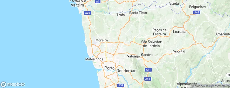 Nogueira, Portugal Map