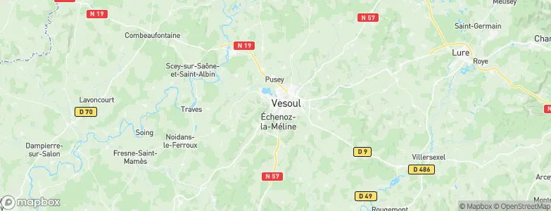 Noidans-lès-Vesoul, France Map