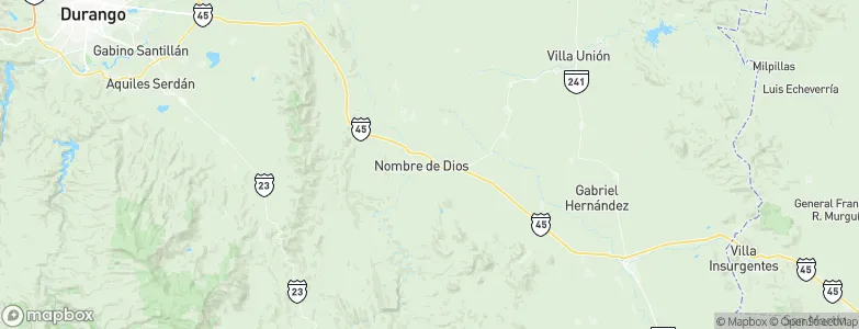 Nombre de Dios, Mexico Map