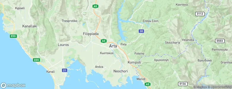 Nomós Ártas, Greece Map
