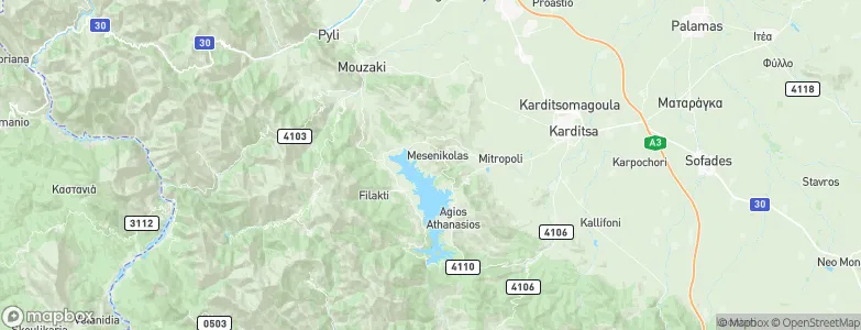 Nomós Kardhítsas, Greece Map